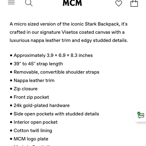 MCM mini bookbag - Picture 8 of 13